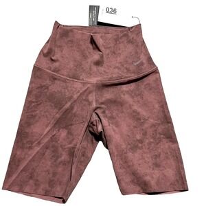 Nike Zenvy Tie-Dye Dri-FIT 8" Biker‎ Shorts XS High Rise Infinisoft Maroon Pink